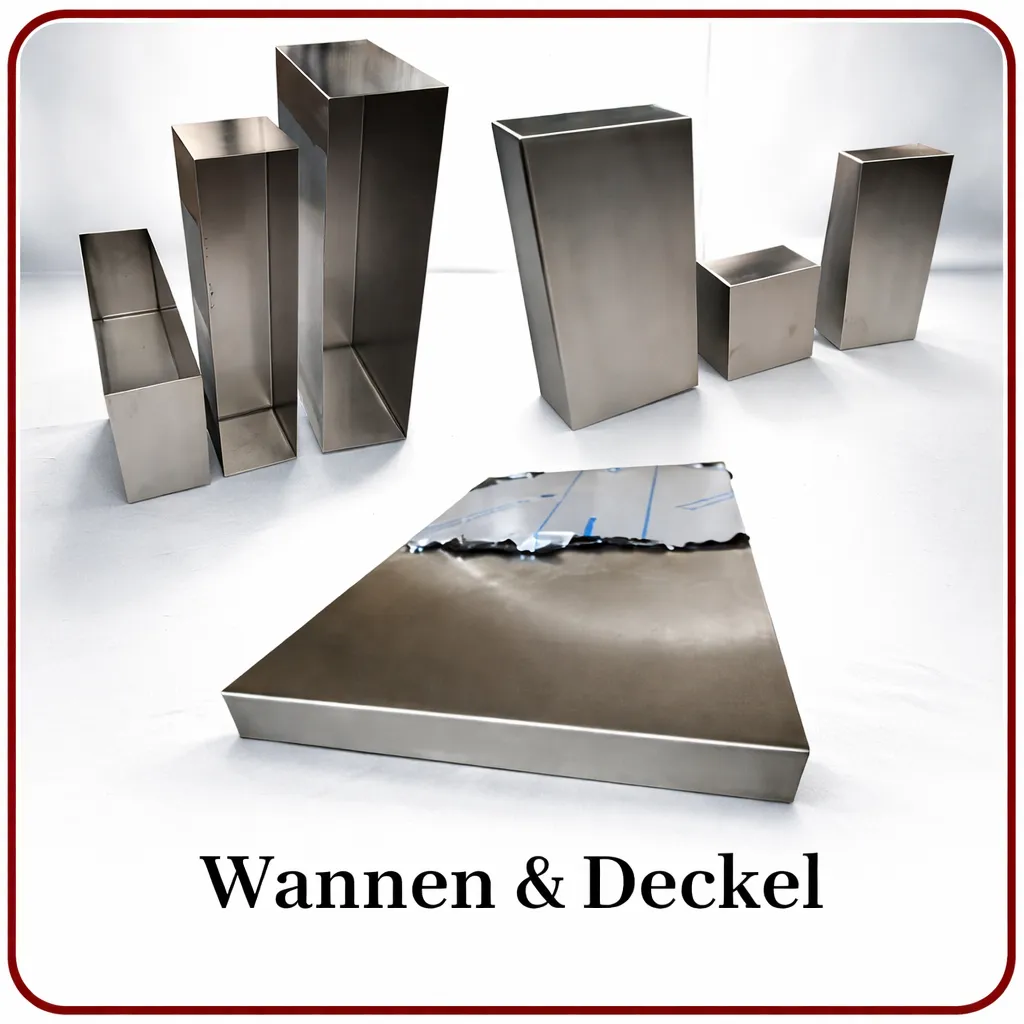 Wannen, Deckel und Behälter aus Metall nach Maß