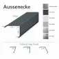Preview: Aussenecke aus Stahl verzinkt oder Aluminium Ral beschichtet
