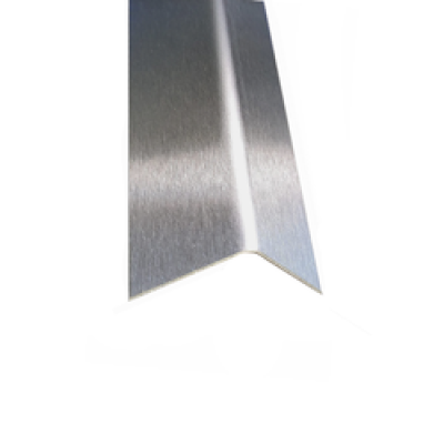 Preview: Edelstahl Kantenschutz Winkel K240 geschliffen 2 mm