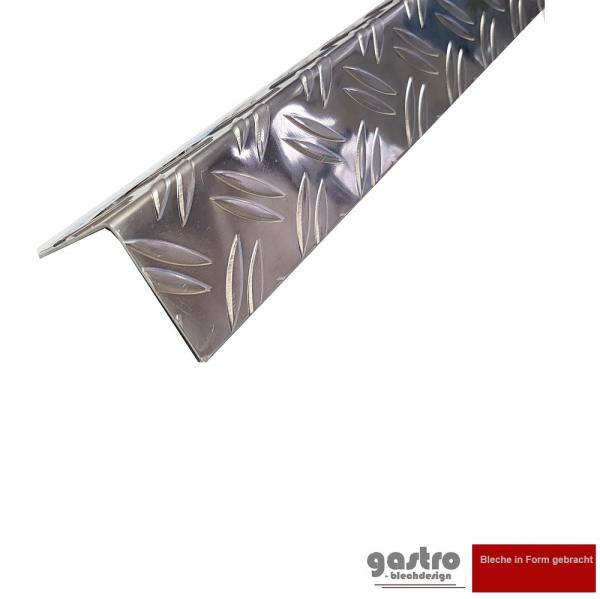 Treppenschutz gekantet 2-fach aus Aluminium Riffelblech Duett