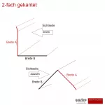 Winkel 2-fach Kantenschutz aus Stahl Feinblech verzinkt , 1,0 mm stark